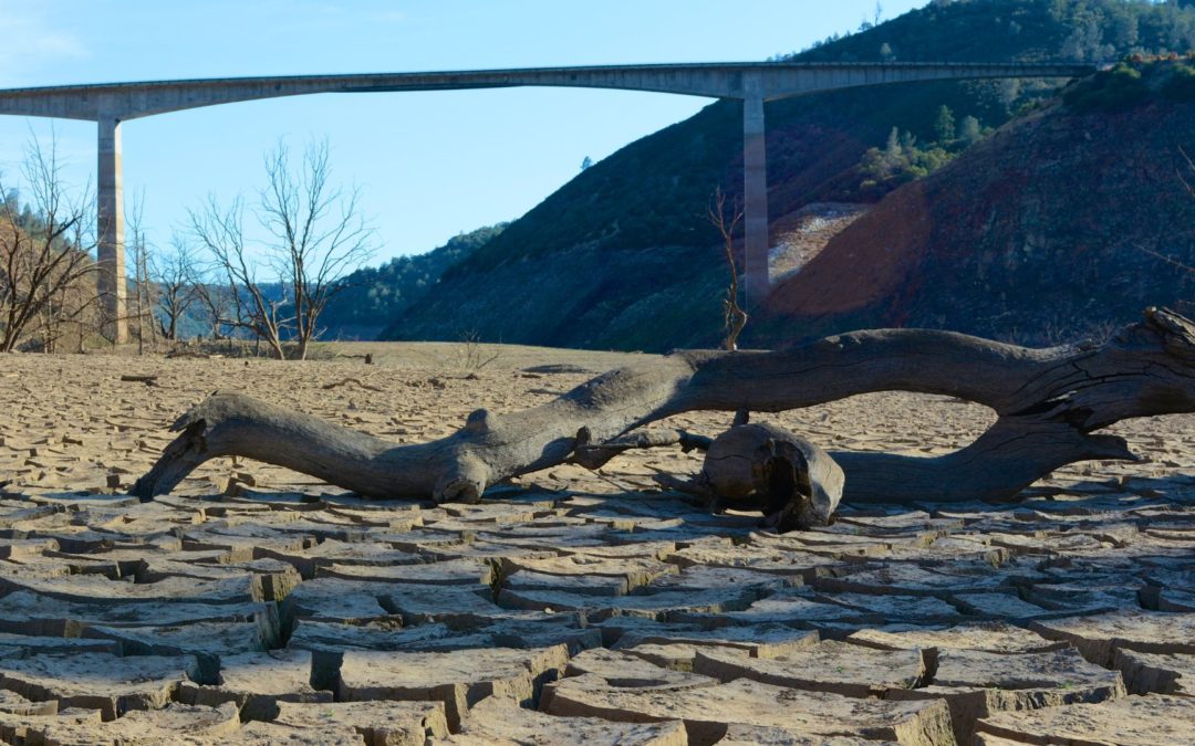 California Drought - Under New Melones Bridge on Dry Lakebed