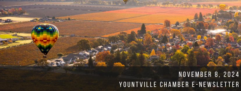 Yountville Chamber: November 8 Newsletter